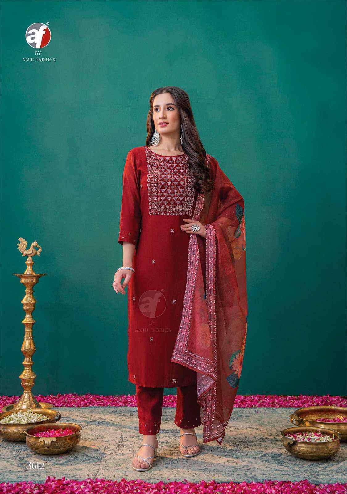 Anju Fabrics Nakhrali Vol-5 Modal Silk Readymade Dress (6 pcs Catalogue)