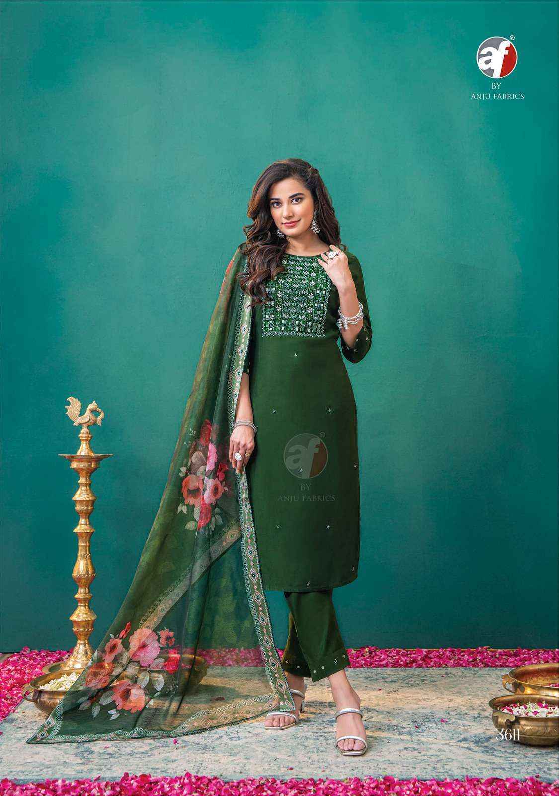 Anju Fabrics Nakhrali Vol-5 Modal Silk Readymade Dress (6 pcs Catalogue)