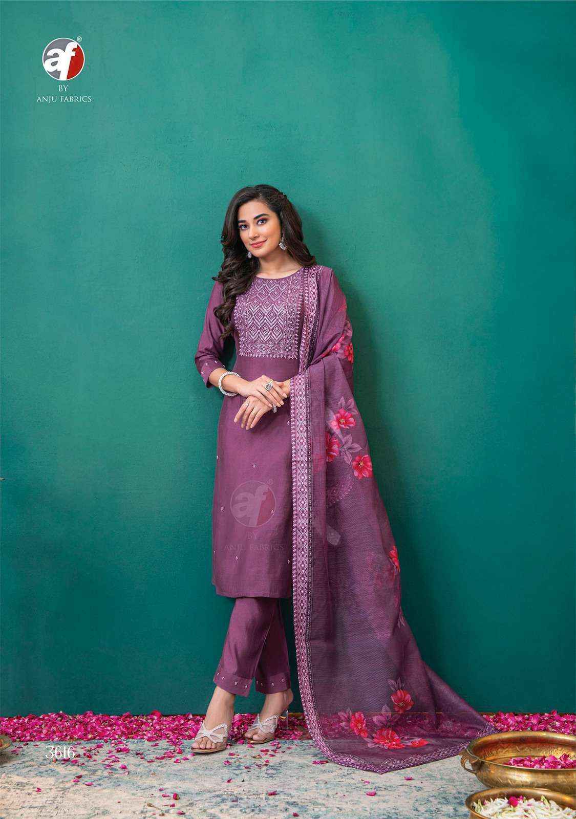 Anju Fabrics Nakhrali Vol-5 Modal Silk Readymade Dress (6 pcs Catalogue)