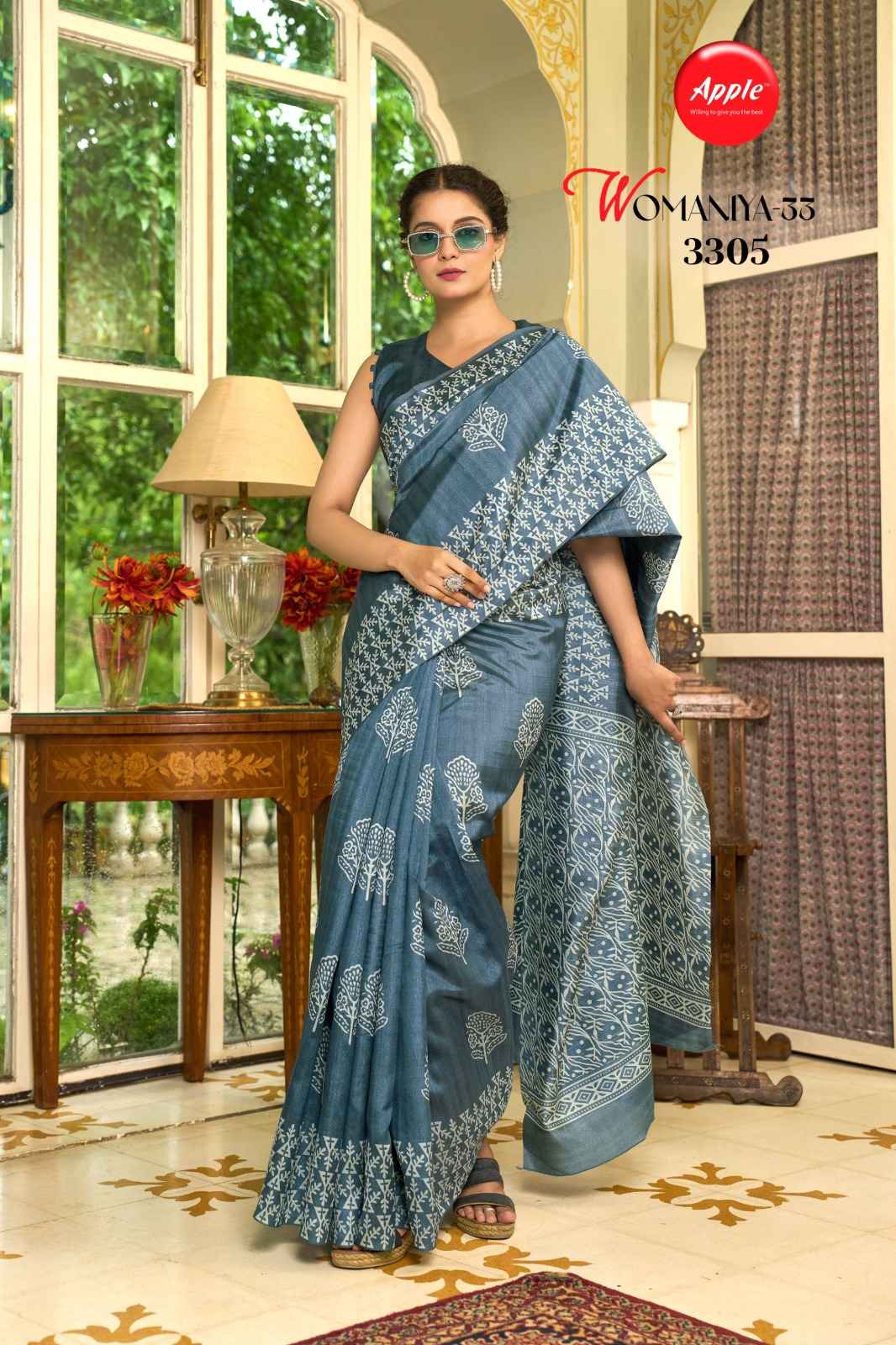 Apple Womaniya Vol-33 Bhagalpuri Saree (12 Pc Catalog)