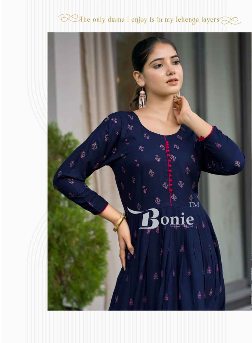 Bonie Aanchal Vol-4 Rayon Kurti (8 pcs Catalogue)