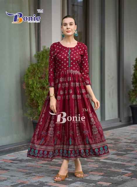 Bonie Aanchal Vol-4 Rayon Kurti (8 pcs Catalogue)