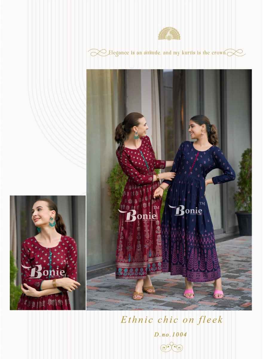 Bonie Aanchal Vol-4 Rayon Kurti (8 pcs Catalogue)