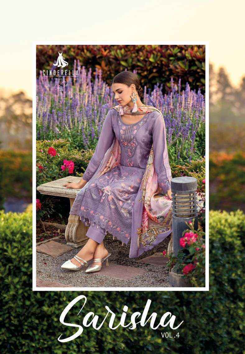 Cinderella Sarisha Vol-4 Muslin Dress Material (7 pcs Catalogue)