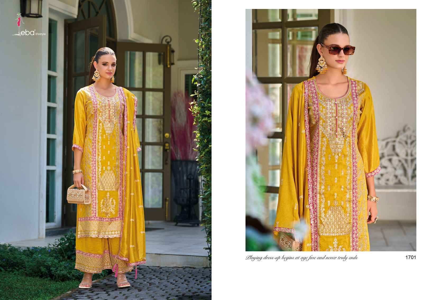 Eba Lifestyle Lffat Silk Readymade Dress (2 pcs Catalogue)