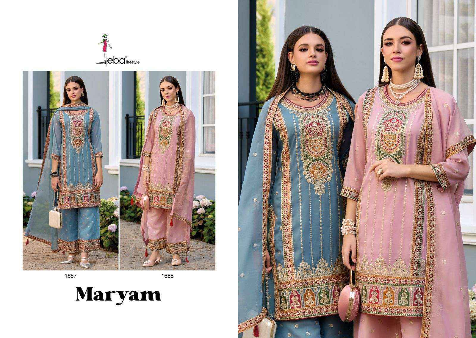 Eba Lifestyle Mayram Organza Readymade Dress (2 pcs Catalogue)