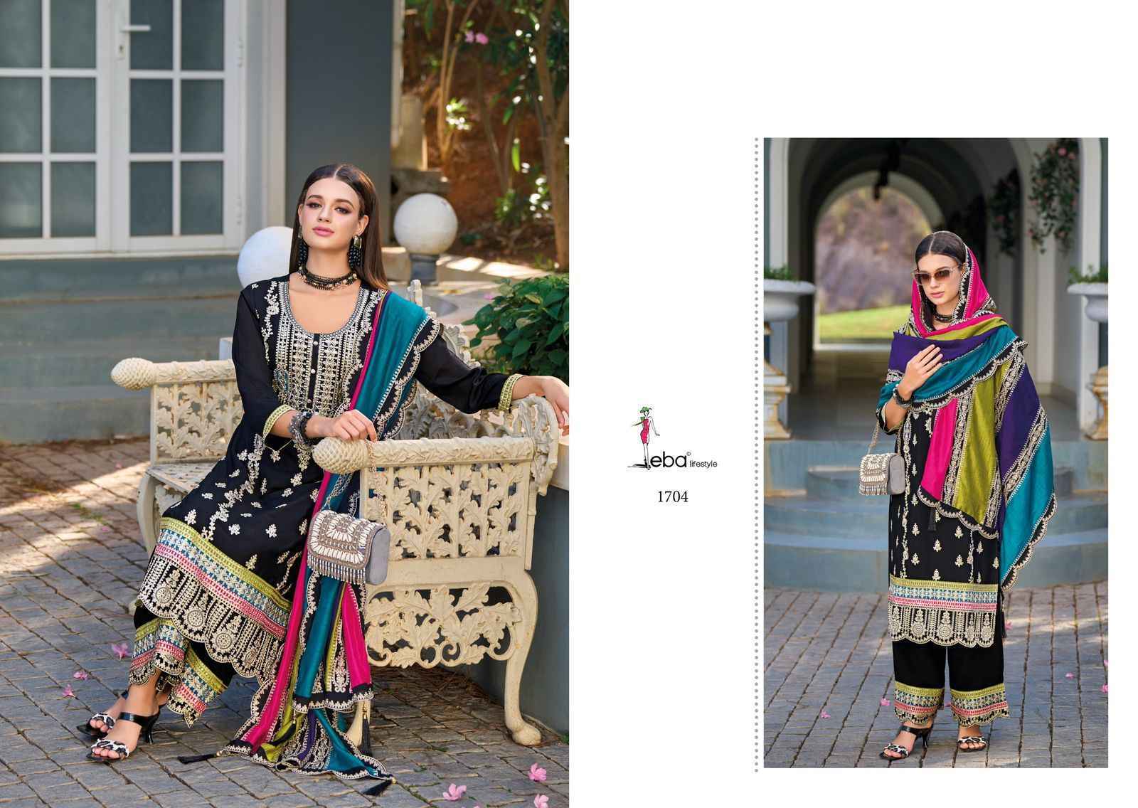 Eba Lifestyle Merub Chinon Readymade Dress (2 pcs Catalogue)