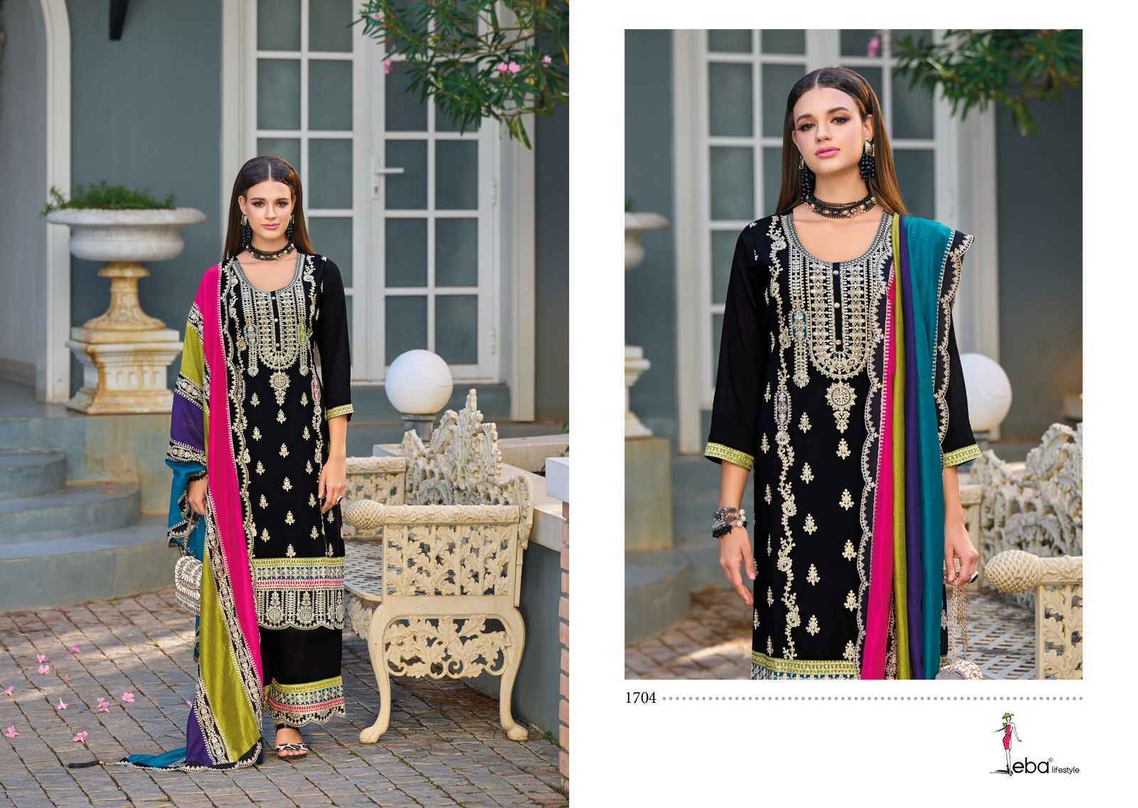 Eba Lifestyle Merub Chinon Readymade Dress (2 pcs Catalogue)