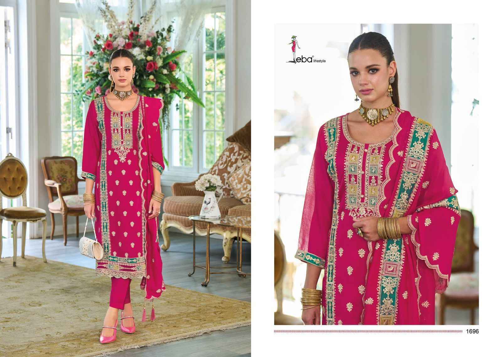 Eba Lifestyle Noura Silk Readymade Dress (2 pcs Catalogue)