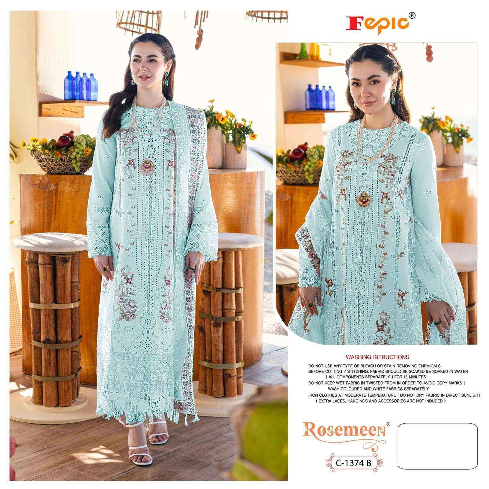 Fepic Rosemeen C-1374 Cotton Dress Material (3 pcs Catalogue)