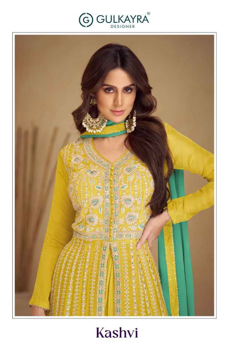 Gulkayra Designer Kashvi Chinon Readymade Dress (3 pcs Catalogue)