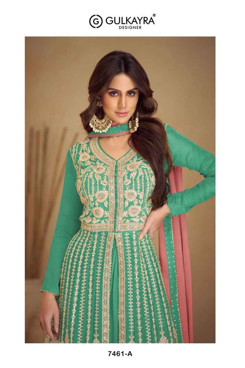 Gulkayra Designer Kashvi Chinon Readymade Dress (3 pcs Catalogue)