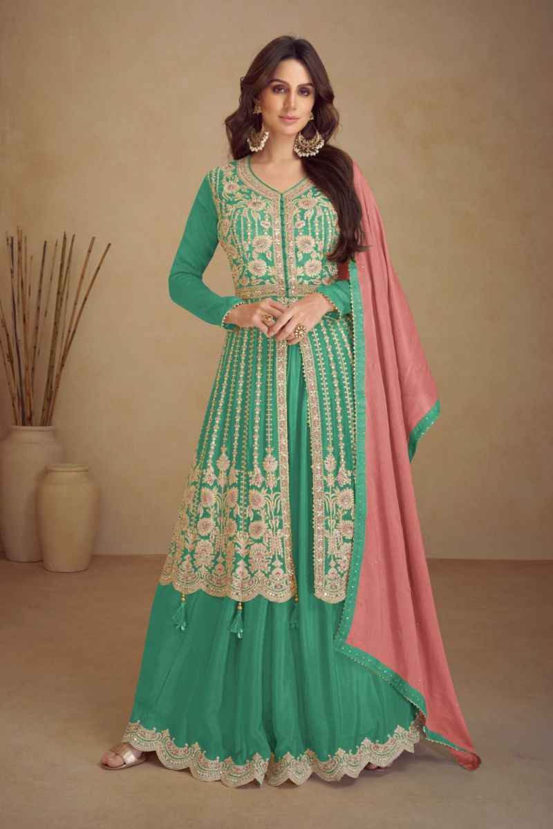 Gulkayra Designer Kashvi Chinon Readymade Dress (3 pcs Catalogue)