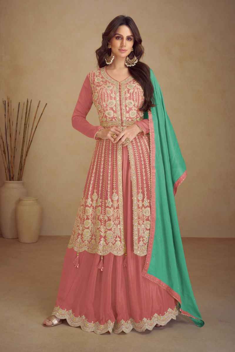 Gulkayra Designer Kashvi Chinon Readymade Dress (3 pcs Catalogue)