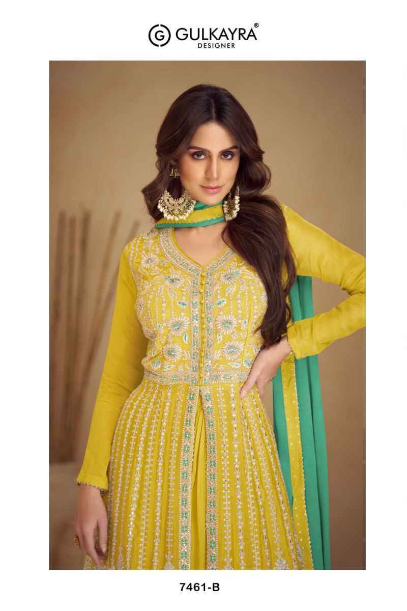 Gulkayra Designer Kashvi Chinon Readymade Dress (3 pcs Catalogue)