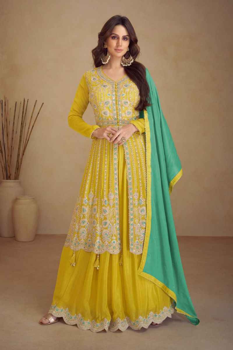 Gulkayra Designer Kashvi Chinon Readymade Dress (3 pcs Catalogue)