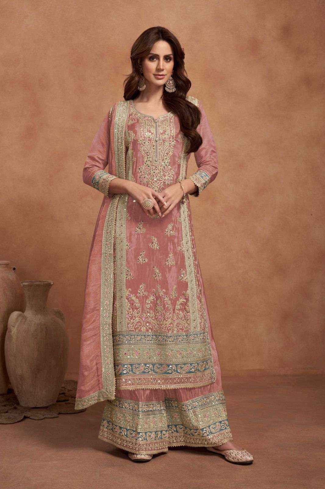 Gulkayra Designer Nazia Simar Silk Readymade Dress (3 pcs catalogue)