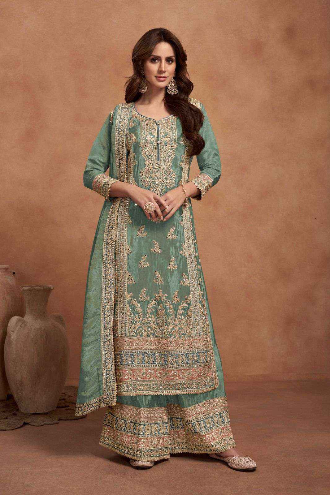 Gulkayra Designer Nazia Simar Silk Readymade Dress (3 pcs catalogue)