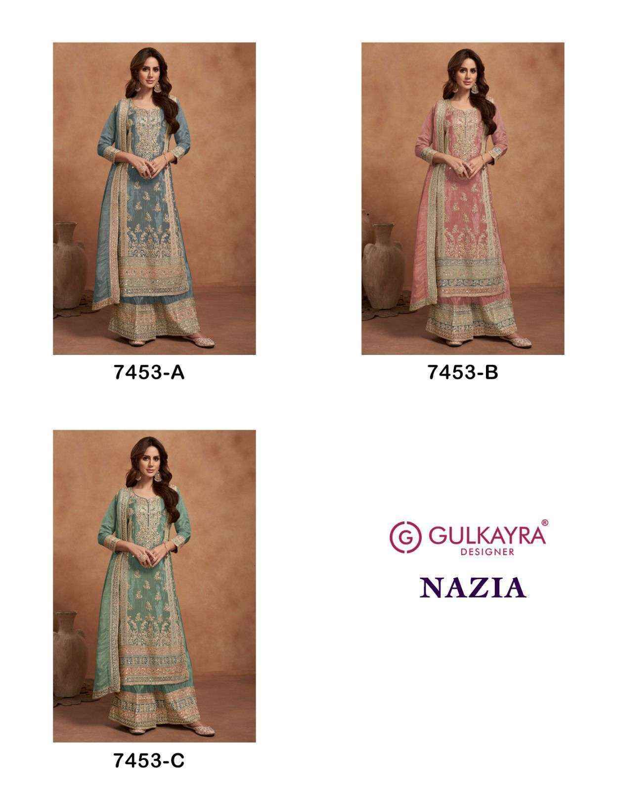 Gulkayra Designer Nazia Simar Silk Readymade Dress (3 pcs catalogue)