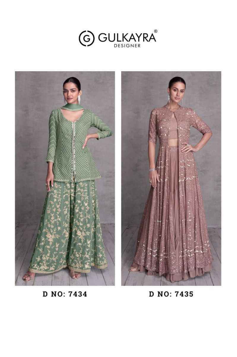 Gulkayra Designer Queen Chinon Readymade Dress Material (4 pcs Catalogue)