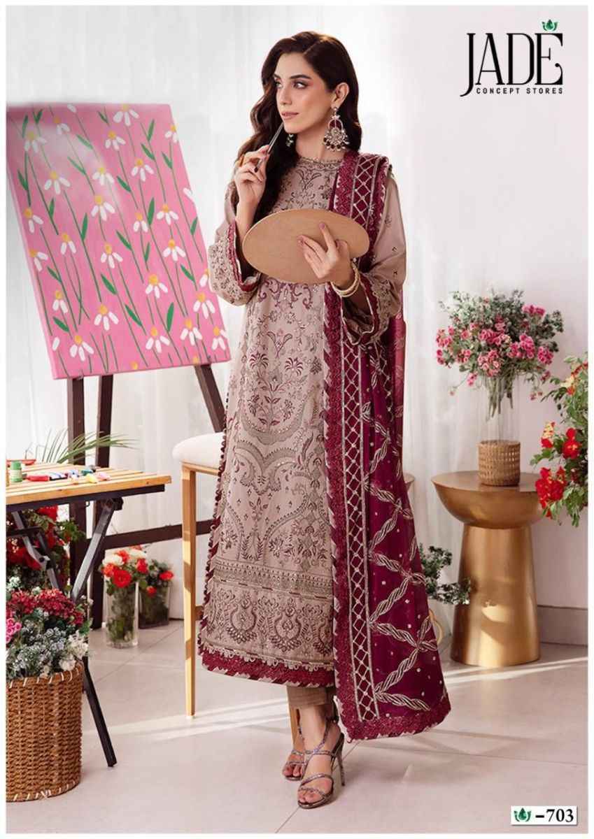 Jade Crimson Exclusive Heavy Lawn Collection Vol-7 Cotton Dress Material (6 pc Cataloge)