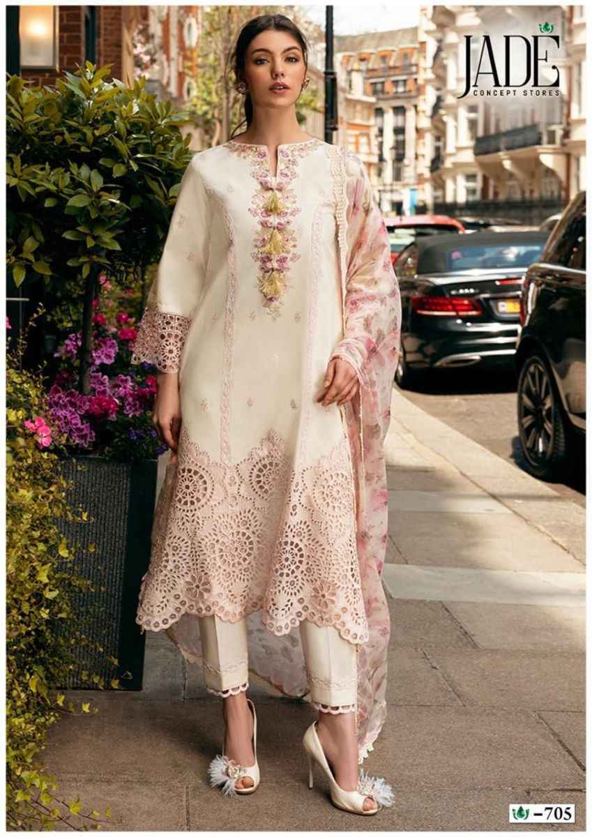 Jade Crimson Exclusive Heavy Lawn Collection Vol-7 Cotton Dress Material (6 pc Cataloge)