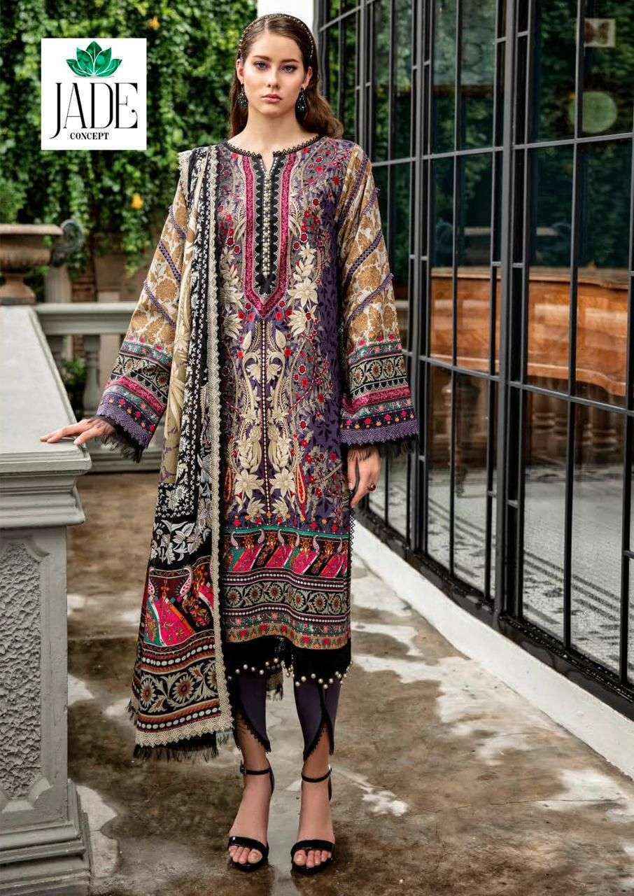 Jade Crimson Exclusive Heavy Lawn Collection Vol-8 Cotton Dress Material (6 pc Cataloge)