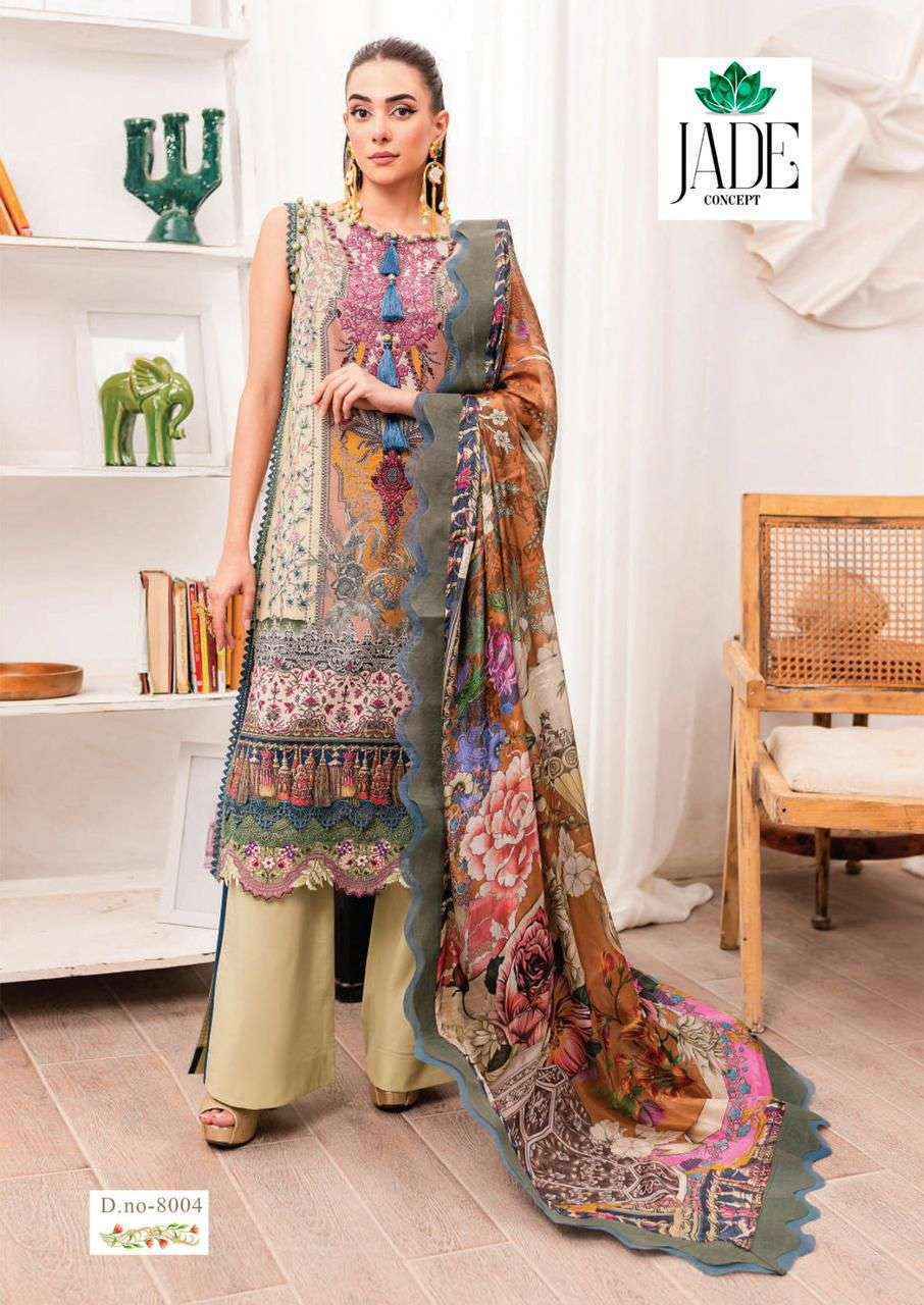 Jade Crimson Exclusive Heavy Lawn Collection Vol-8 Cotton Dress Material (6 pc Cataloge)