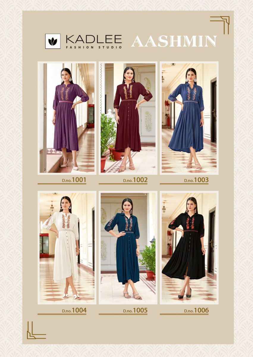 Kadlee Aashmin Rayon Kurti (6 pcs Catalogue