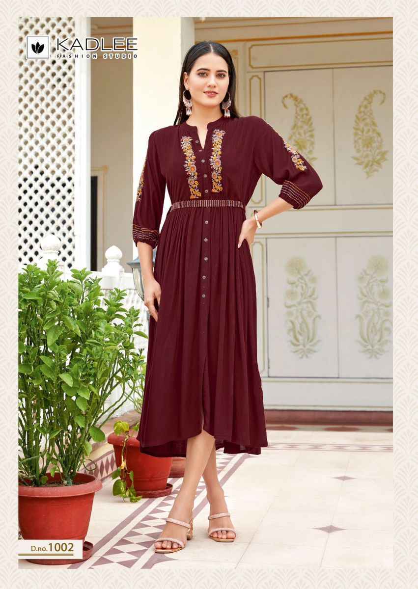 Kadlee Aashmin Rayon Kurti (6 pcs Catalogue