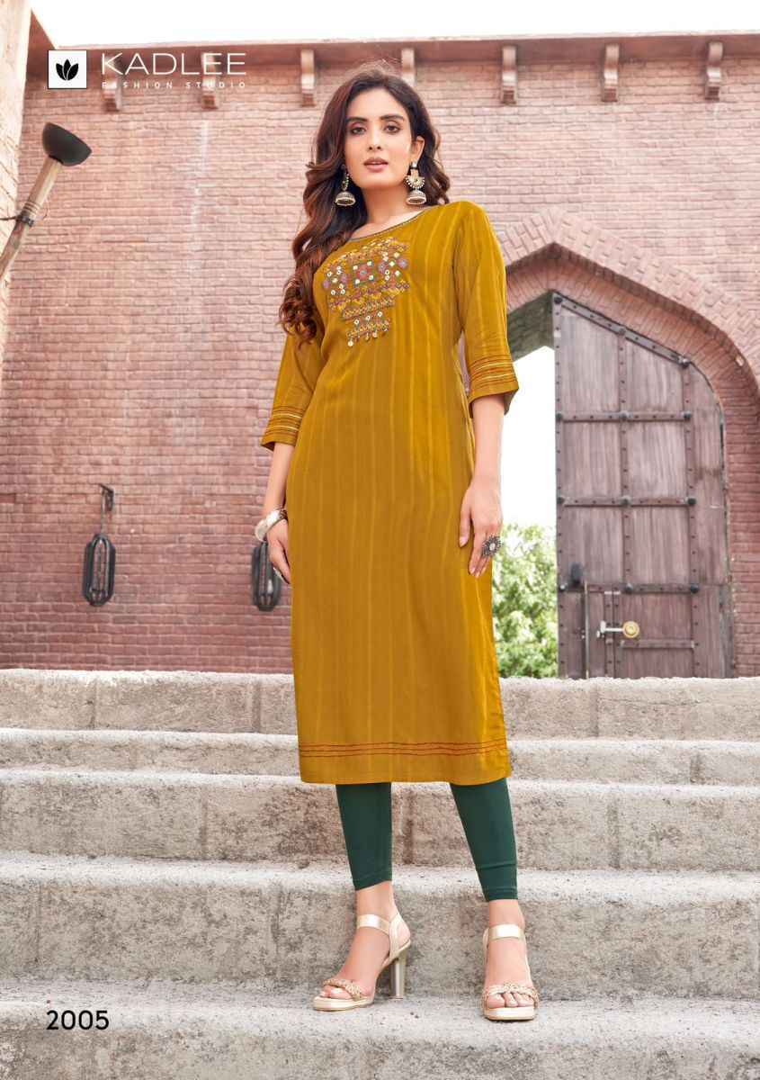 Kadlee Albeli Rayon Kurti (5 pcs Catalogue)