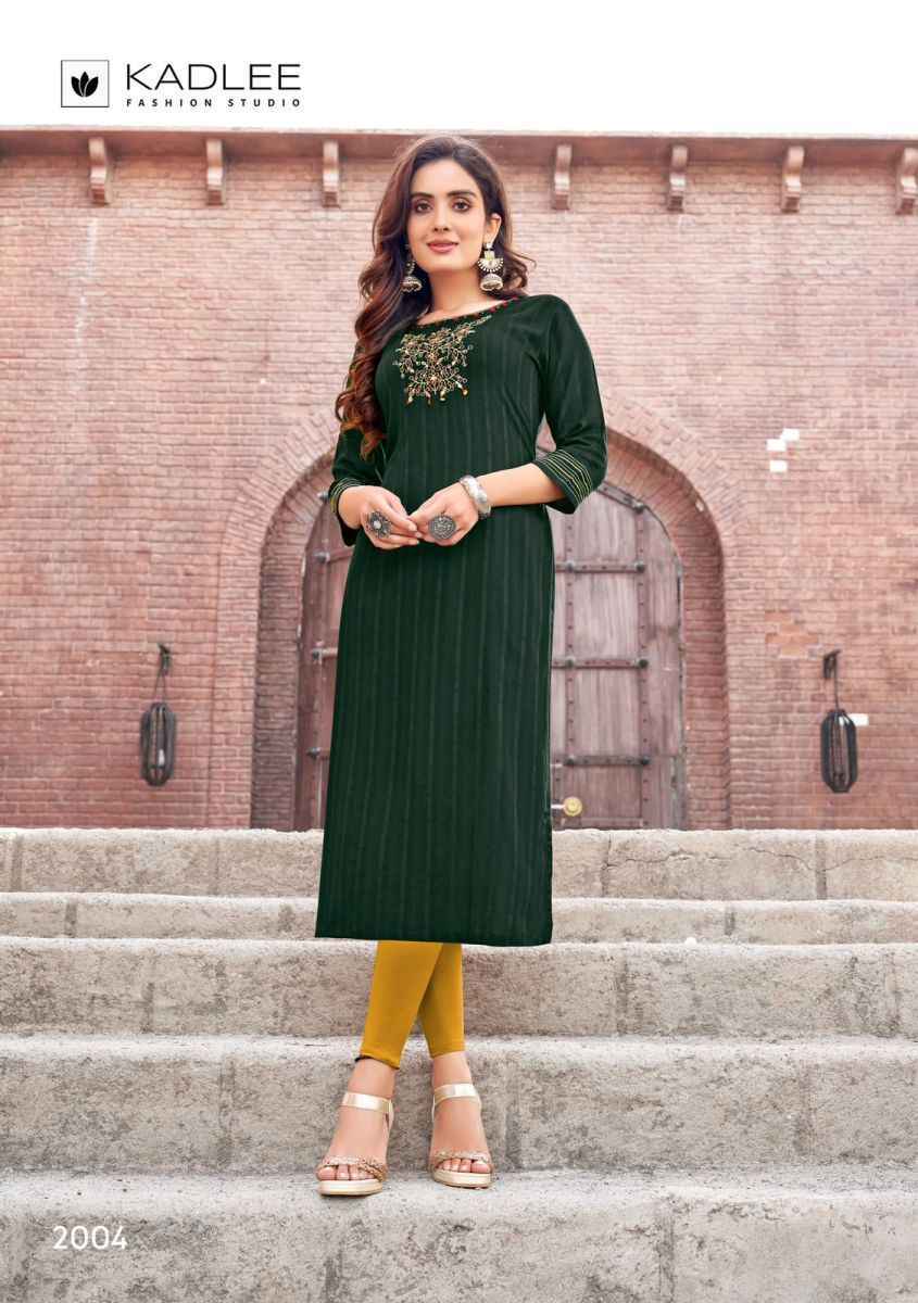 Kadlee Albeli Rayon Kurti (5 pcs Catalogue)