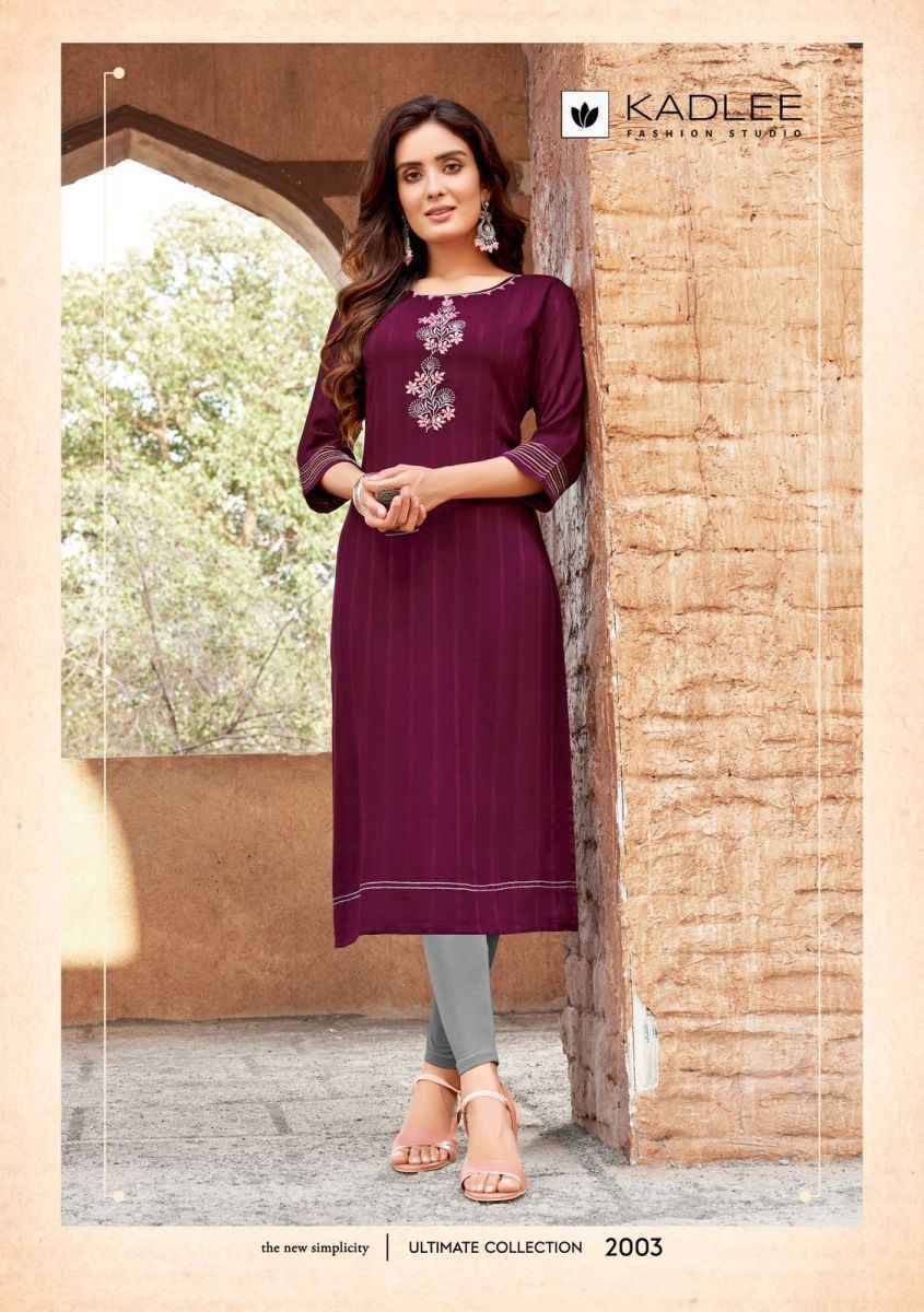 Kadlee Albeli Rayon Kurti (5 pcs Catalogue)