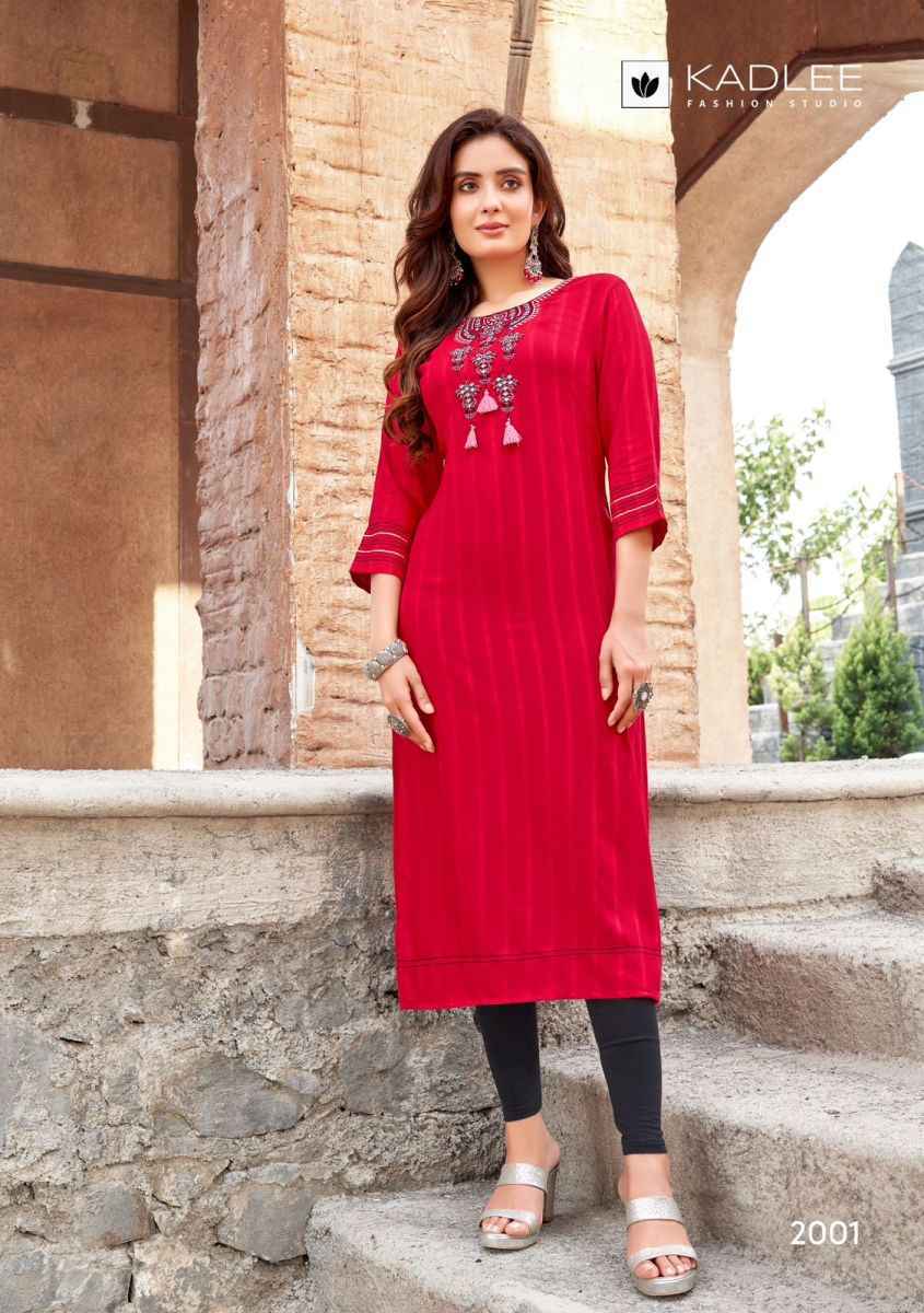 Kadlee Albeli Rayon Kurti (5 pcs Catalogue)