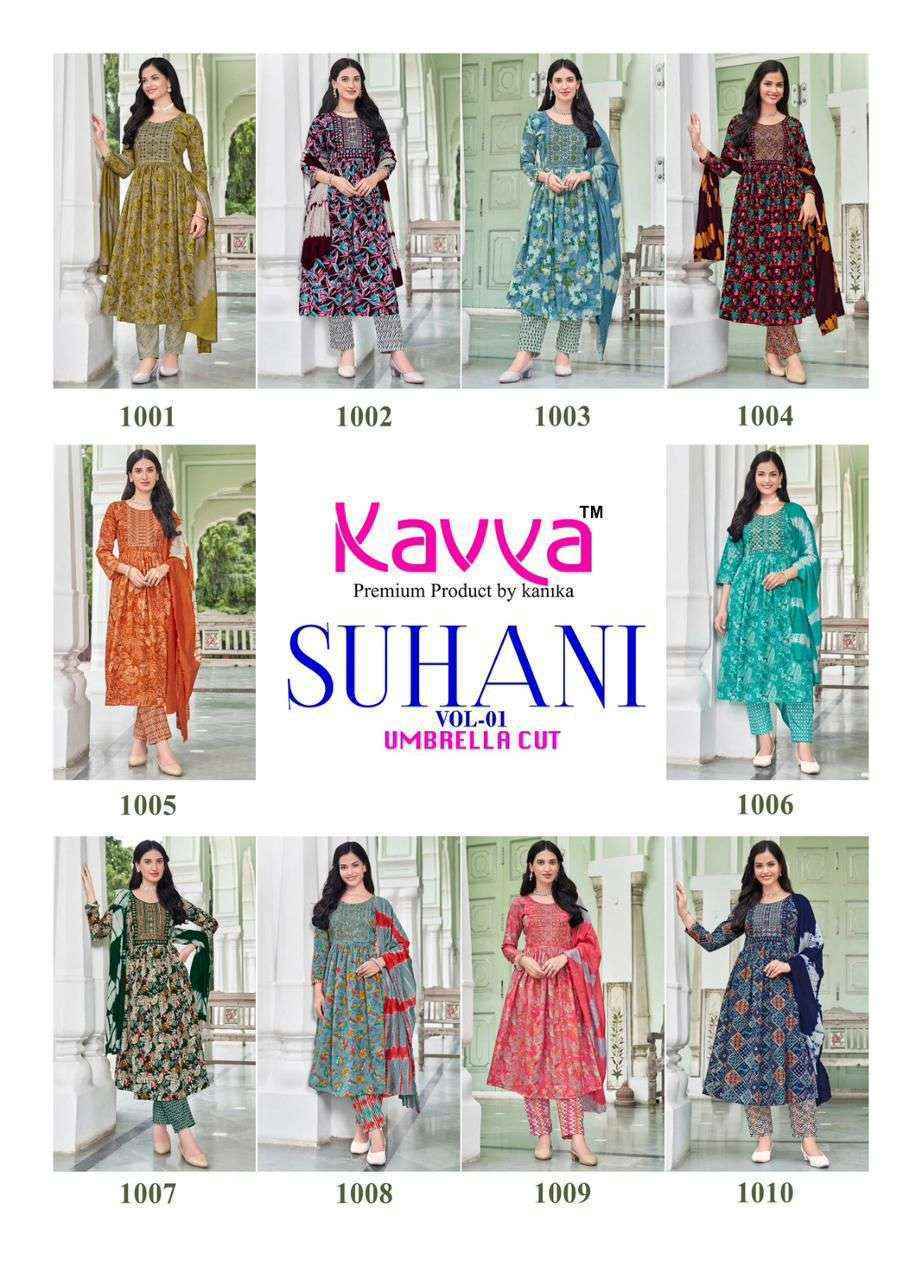 Kavya Suhani Vol-1 Viscose Readymade Suit (10 pcs Catalogue)