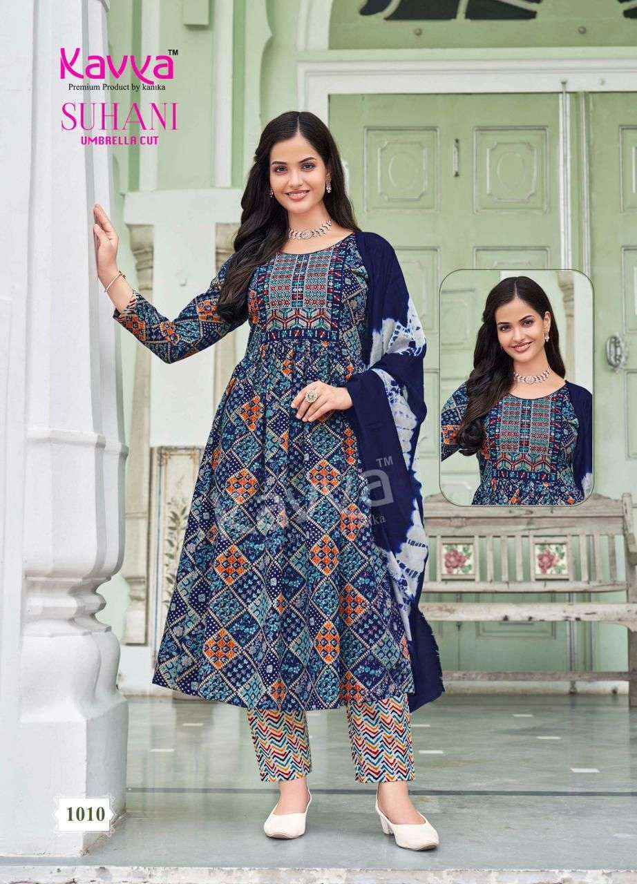 Kavya Suhani Vol-1 Viscose Readymade Suit (10 pcs Catalogue)