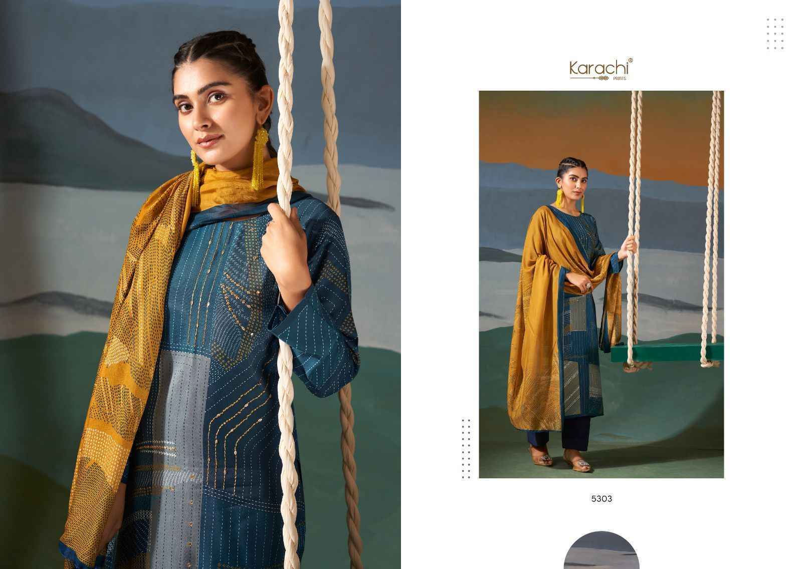 Kesar Karachi Prints Jhula Viscose Dress Material (4 pcs Catalogue)