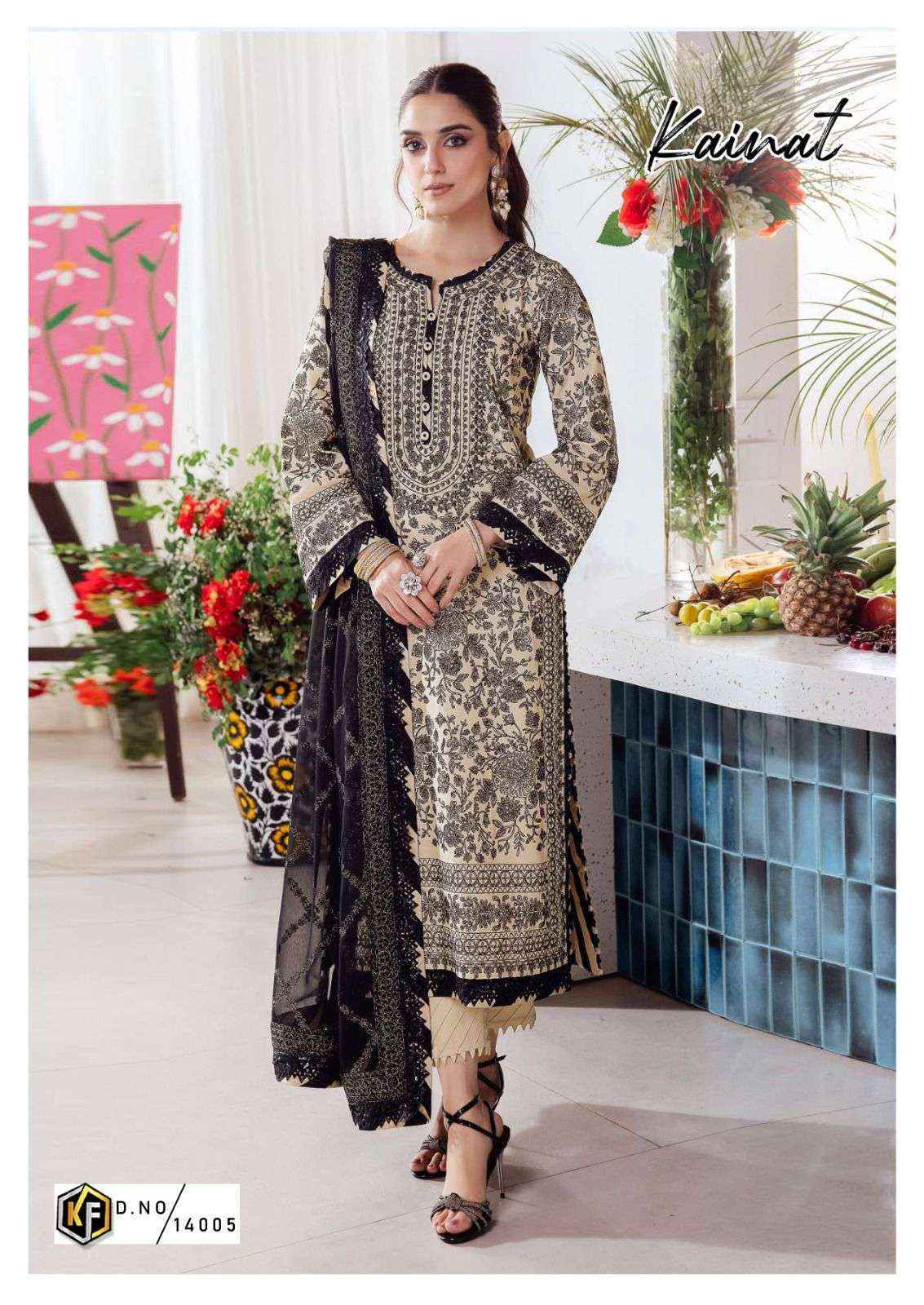 Keval Fab Kainat Vol 14 Lawn Cotton Dress Material 6 pcs Catalogue