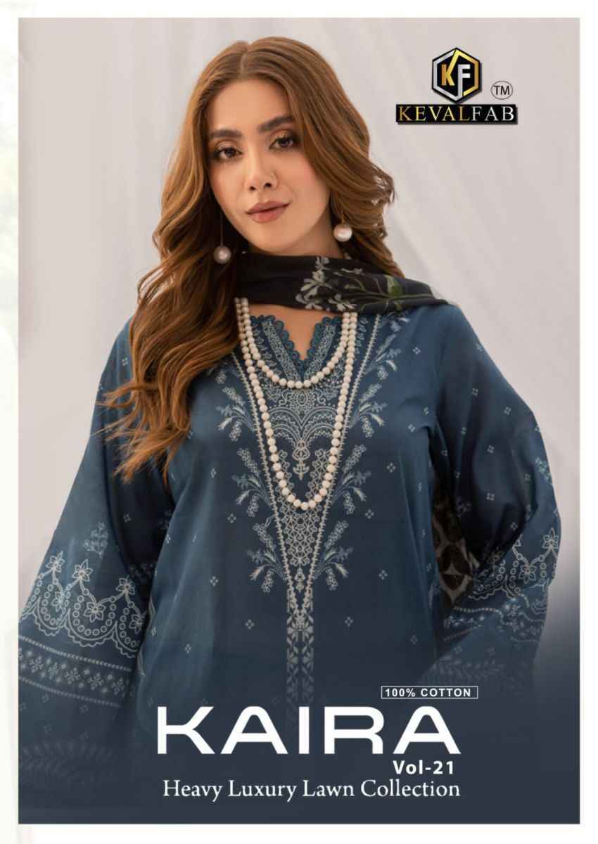 Keval Fab Kaira Vol-21 Cotton Dress Material (6 pcs Catalogue)