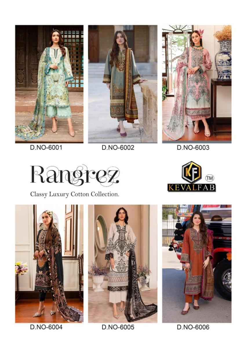 Keval Fab Rangrez Vol-6 Cotton Dress Material (6 pcs Catalogue)