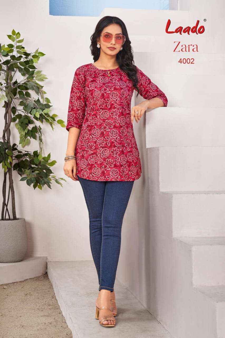 Laado Zara Vol-4 Cotton Kurti (12 pcs Catalogu)