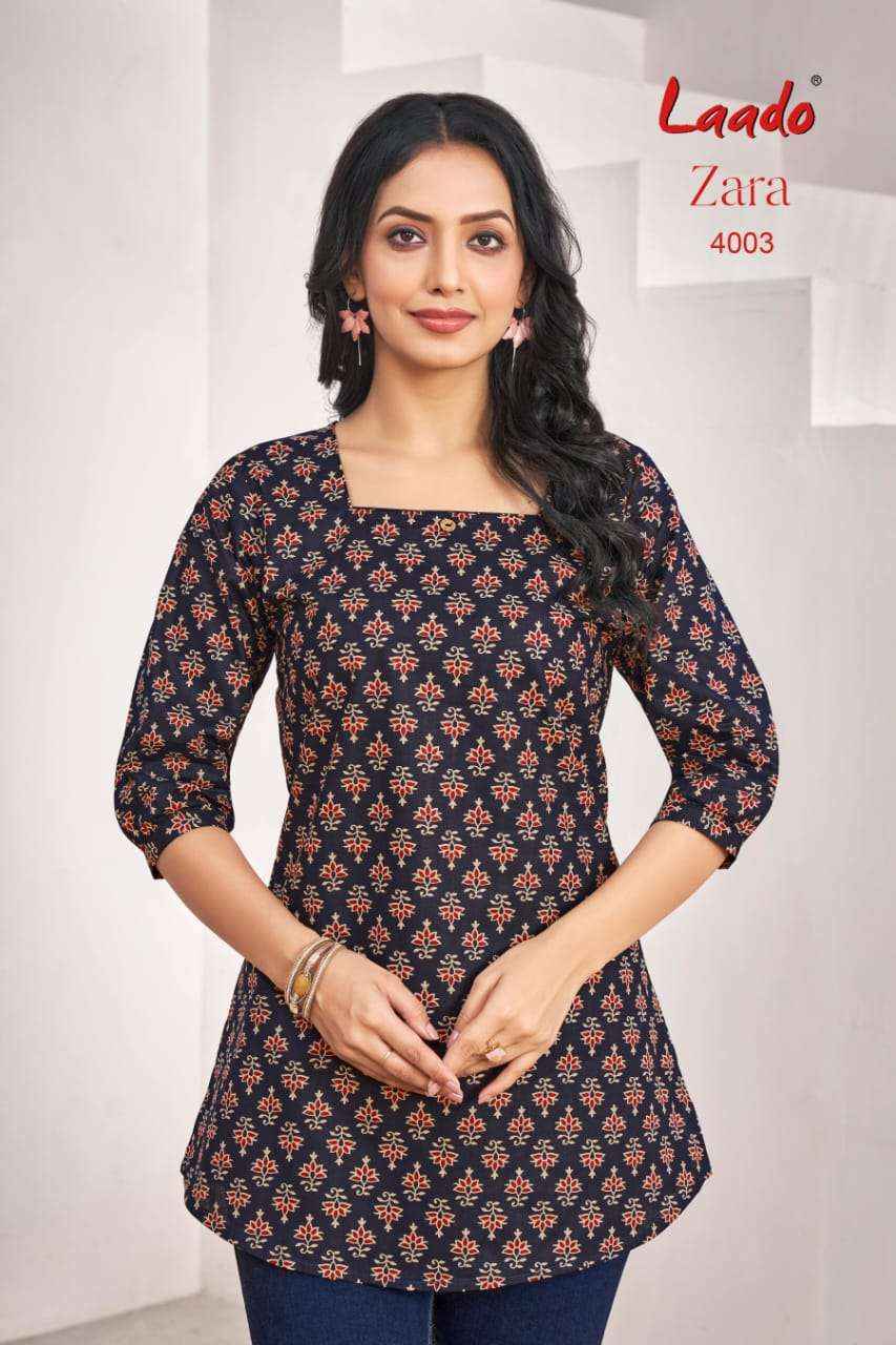 Laado Zara Vol-4 Cotton Kurti (12 pcs Catalogu)