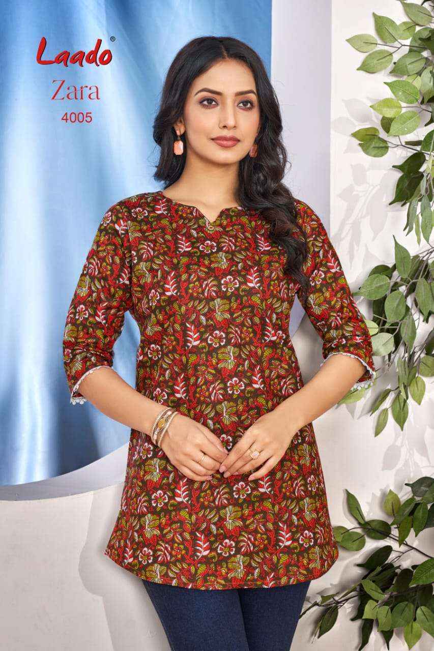 Laado Zara Vol-4 Cotton Kurti (12 pcs Catalogu)