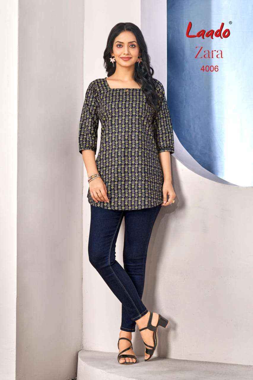 Laado Zara Vol-4 Cotton Kurti (12 pcs Catalogu)