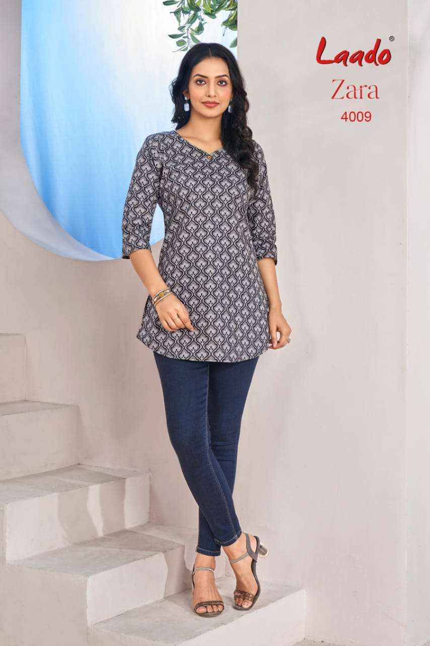 Laado Zara Vol-4 Cotton Kurti (12 pcs Catalogu)