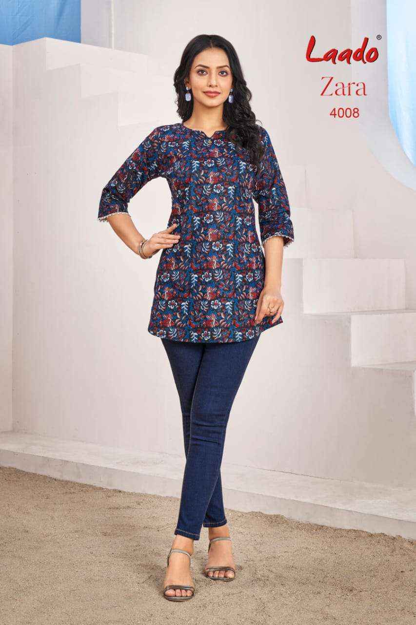 Laado Zara Vol-4 Cotton Kurti (12 pcs Catalogu)