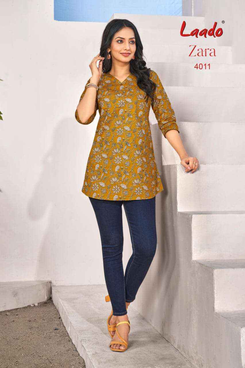 Laado Zara Vol-4 Cotton Kurti (12 pcs Catalogu)