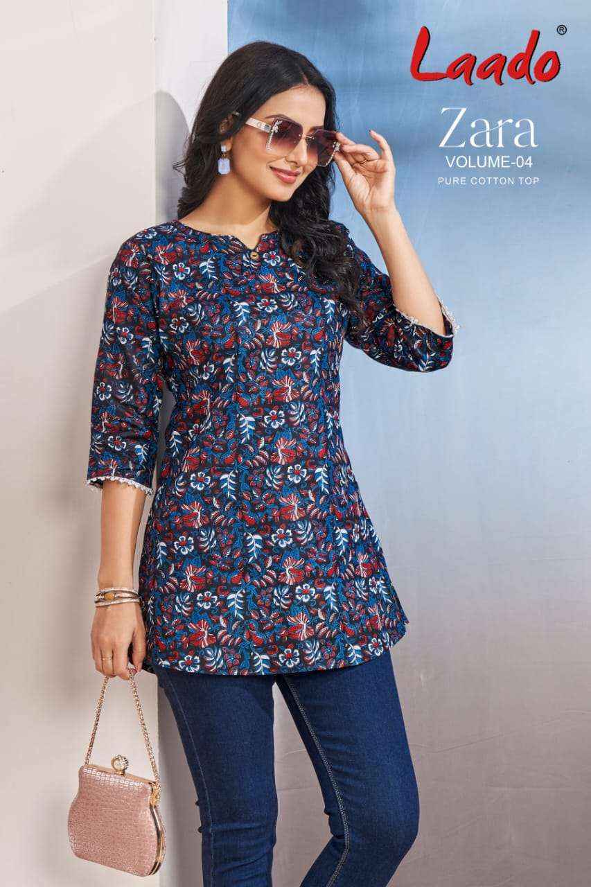 Laado Zara Vol-4 Cotton Kurti (12 pcs Catalogu)