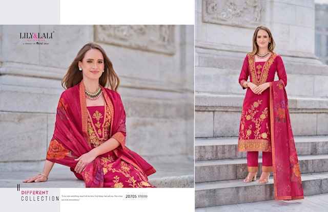 Lily & Lali Lajjo Jacquard Silk Readymade Suit (6 pcs Catalogue)