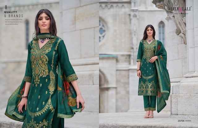 Lily & Lali Lajjo Jacquard Silk Readymade Suit (6 pcs Catalogue)